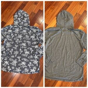 ⭐️ chubbies Gray Reflective Flamingo Palms Print Hoodie Pullover Medium